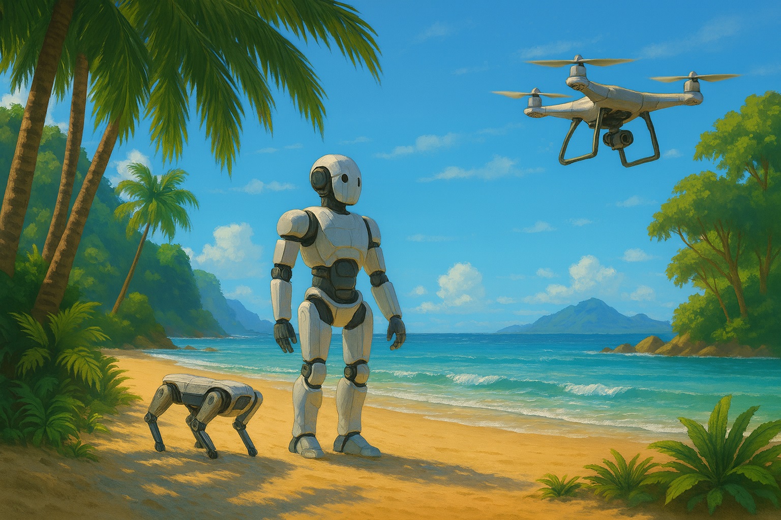 自然と調和するロボットのイメージ